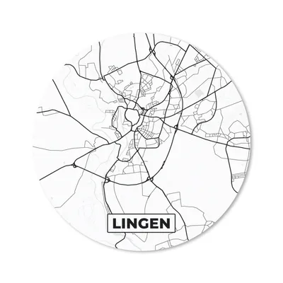 Produktbild von MuchoWow® Mauspad Mousepad Lingen - Stadtplan - Karte 20x20 cm - Mousepads - Maus Mat - Pad - Mausunterlage - Schreibtischmatte
