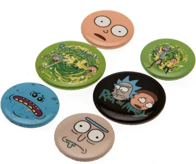 Produktbild von Rick And Morty - Portal - Anstecker-Set 6er-Pack - Metall TA157 (Einheitsgröße) (Bunt)