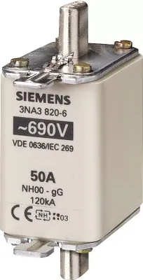 Produktbild von SIEMENS 3NA38176 NH00 40A 3NA3817-6 690VAC/250DC gL/gG Sicherung