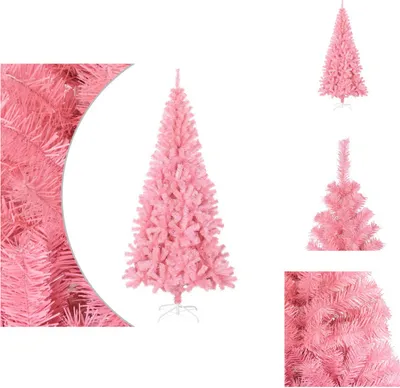 Produktbild von vidaXL Künstlicher Weihnachtsbaum mit Ständer Rosa 210 cm PVC - Weihnachtsbäume