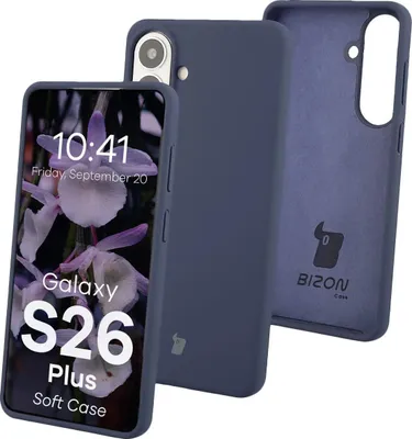 Produktbild von Silikon Handyhülle für Galaxy S26 Plus, Bizon Soft Case, Dunkelblau