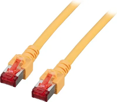 Image de Câble patch RJ45 S/FTP cat. 6 LSZH jaune 0,25m