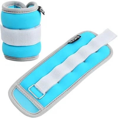 Obrázek produktu pro Uniqoos® Nastavitelné zátěžové manžety na zápěstí a kotníky, neopren s výplní z železného písku, suchý zip, fitness – 2 barvy, různé váhy