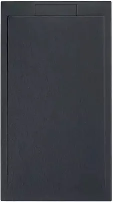 Produktbild von Duschwanne 170x80 cm ANTHRAZIT Vulcano Line SLIM Aus Harz und Marmorpulver Mit Seitengitter AUS MARMORHARZ - FRASCIO