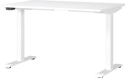 Produktbild von Schreibtisch 120cm, elektrisch höhenverstellbar, weiß, MEMPHIS-01