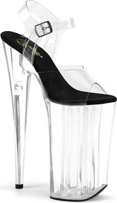 Produktbild von BEYOND-008 Damen Sandale von Pleaser, Transparent Schwarz , EU 42, US 12