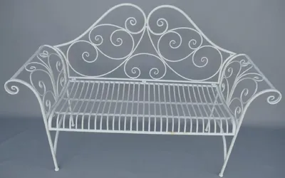 Immagine prodotto di Casa Padrino Panca da giardino in stile liberty rustico bianco 137 x 49 x h. 96 cm - Panca nostalgica - Arredo Giardino e Patio