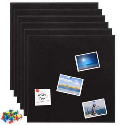 Imagen del producto de Omgoods - Juego de 6 tableros de fieltro autoadhesivos de 30 x 30 cm - Color , ideales para proyectos de manualidades