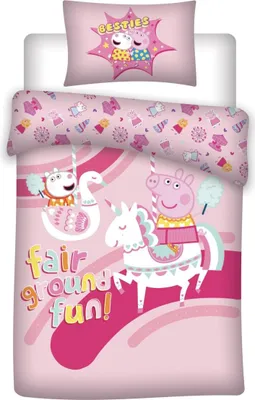 Obrázok produktu pre Obliečka na perinu Peppa Pig Fair Ground Fun 140 x 200 cm bavlna