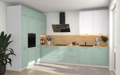 Produktbild von L-Form Küchenzeile BARI Einbauküche 202x247cm Farbe & Ausführung wählbar HETTICH InnoTech Atira Vollauszug