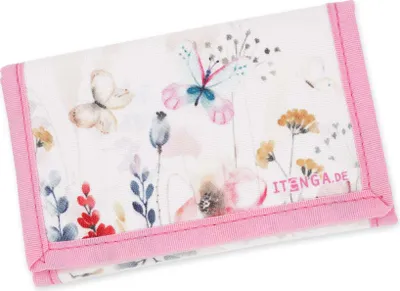 Produktbild von itenga Brustbeutel - SCHMETTERLING - Geld Beutel Börse Schlaufe Polyester