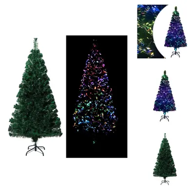 Image de vidaXL Sapin de Noël artificiel avec support Vert 120 cm fibre de verre - Sapins de Noël