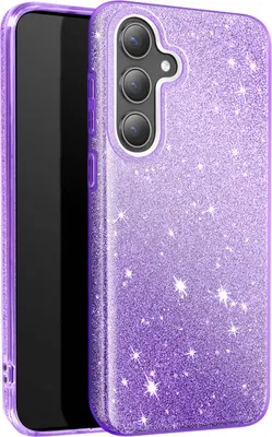 Obrázek produktu pro Avizar, Třpytivé silikonové pouzdro pro Samsung S24 / S25 - Ultratenké a nárazuvzdorné, fialové