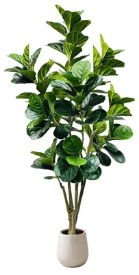 Produktbild von Künstlicher Banyan/Ficus im Topf - 180 cm - Realistisch - Kunststoff - Für Outdoor & Events - Milchweiß