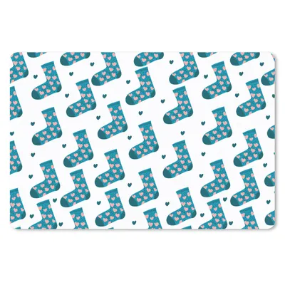 Produktbild von MuchoWow® Mauspad Mousepad Socken - Schnittmuster - Herzen 27x18 cm - Mousepads - Maus Mat - Pad - Mausunterlage - Büroartikel - Desk Matten