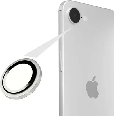 Produktbild von Gehärtetes Glas für die Kamera für iPhone 16e, Fixed Invisible Camera Glass, Silbern