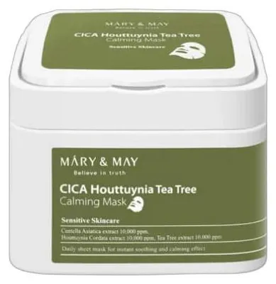 Produktbild von Mary & May - CICA Houttuynia Teebaum Beruhigungsmaske - 30 Stück