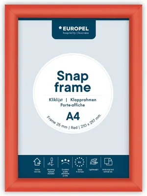 Obrázek produktu pro EUROPEL 355026 EUROPEL Premium rám na plakáty, DIN A4, 25 mm, červený