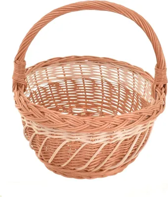 Produktbild von Weidenkorb Zweifarbig mit Henkel Osterkorb & Präsentkorb 34 cm Osterlebensmittel