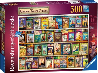 Image de Ravensburger - Puzzle 500 Vintage Travel Guides - Ravensburger - (Jouets / Puzzle)