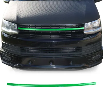 Produktbild von Kühlergrill Leisten Grillleisten für VW T6 Transporter 2015-2019 Edelstahl Grün