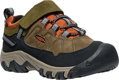 Produktbild von KEEN TARGHEE IV LOW WP CHILDREN Wanderschuhe für Kinder, dark olive/gold flame Schuhgröße: US 9