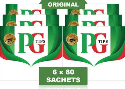 Produktbild von PG Tips - Original Schwarztee - 6 x 80 Teebeutel