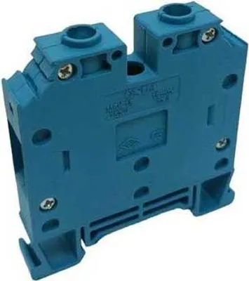 Produktbild von ONKA 25mm2 Schraubklemmleiste DIN-Schienen-Klemme 2-adrig blau, 1010065