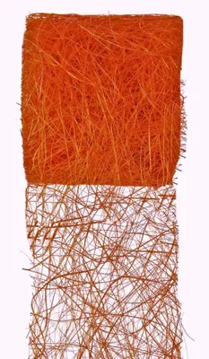 Produktbild von Dekoband ABACA, Pflanzenfaser-Band, Raffia/Sisal 7cm/5m Orange