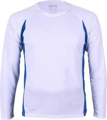 Zdjęcie produktu dla CONA SPORTS CS03 | Racer Training / Sport Longsleeve T-Shirt - Kolor: Biały/Niebieski - Rozmiar: XL