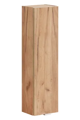 Zdjęcie produktu dla Wąska Szafka Łazienkowa Wisząca 20 Cm Dąb Złoty 1 Drzwi