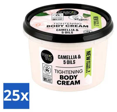 Produktbild von 25 x Organic Shop Bodycreme Camellia & 5 Oils - 250 ml - Vorteilspackung - 25 Stücke
