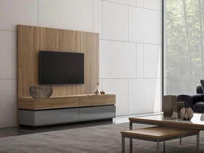 Produktbild von Wohnwand TV Wand Holz Stil Modern Wohnzimmer Möbel TV-Ständer neu Einrichtung
