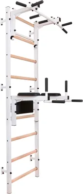 Produktbild von Sprossenwand 732W, 67 cm breit, 2,40 m hoch, mit Klimmzugstange & Dipstange