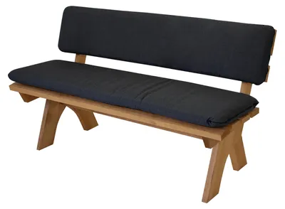 Produktbild von Auflage 2-teilig für 3-Sitzer Bank aus Baumwolle und Polyester Anthrazit