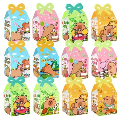 Capybara Süßigkeitenboxen, 12 Stück, Halloween, Weihnachten