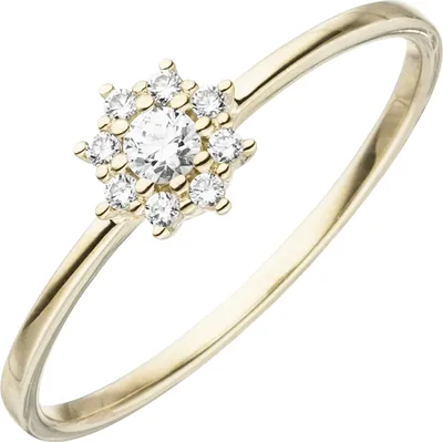 Produktbild von Gr. 54 Damen Ring 333 Gold Gelbgold 9 Zirkonia