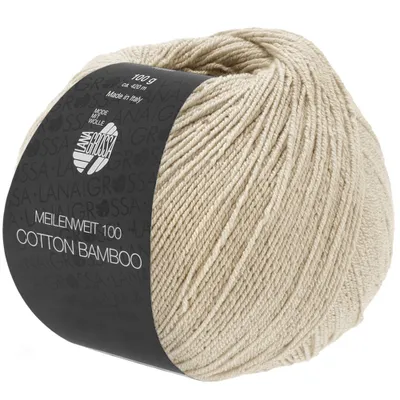 Produktbild von Lana Grossa - Meilenweit 100g Baumwolle Bamboo 0033 leinen
