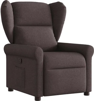 Image de vidaXL Fauteuil relax brun foncé Tissu