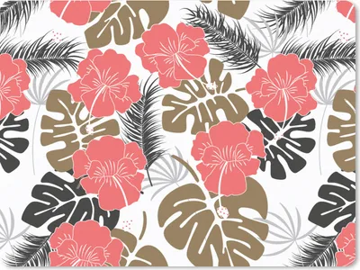 Produktbild von MuchoWow® Mauspad Mousepad Exotische Pflanzen - Muster - Hawaii 40x30 cm - Mousepads - Maus Mat - Pad - Mausunterlage - Anti Rutsch