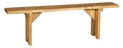 Massivholz-Bank, Lindenholz, 160x25x50 cm, natürlich, Italien