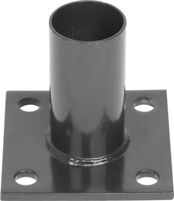 Image de Platine de fixation Strend Pro METALTEC, pour poteau rond 48 mm, anthracite, pour ancrage, RAL7016