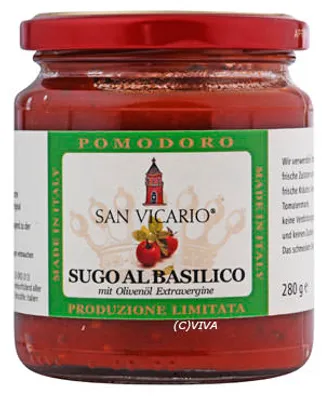 Produktbild von San Vicario Tomatensugo mit Basilikum 280g