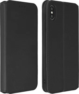 Produktbild von Avizar, Klappetui aus Kunstleder für Apple iPhone XS Max, Schwarz