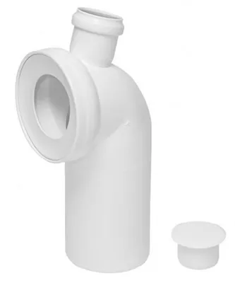 Zdjęcie produktu dla Rura narożna WC Ø 90/110 mm ze szwem górnym (50)