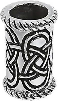 Produktbild von 925 Sterling Silber Keltische Gothic Bartperle Und Haarschmuck Lang 7122