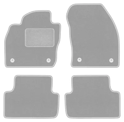 Imagen del producto de Alfombrillas de moqueta para Volkswagen T-Cross desde 2019 (crossover) – juego de 4 piezas, grises, a medida – Wielganizator OSLO