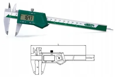 Imagen del producto de INSIZE: Calibrador electrónico deslizante con tornillo, 150 mm