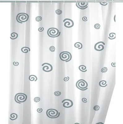 Produktbild von WENKO Dusch Vorhang Badewannen inkl. Ringe 180x200 cm SCHNECKE inkl. Ringe