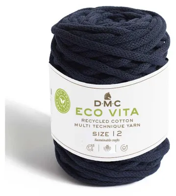 Immagine prodotto di DMC Eco Vita-12 – filato di cotone riciclato (4 mm) composto da 80% cotone e 20% poliestere (colore 74)